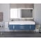 Castello Usa Nile 72" Wall Mounted  Blue Vanity With White Top And  Brushed Nickel Handles CB-MC-72BLU-BN-2053-WH - alternate 5